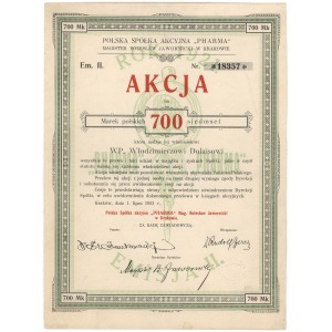 PHARMA Magister Bolesław Jawornicki w Krakowie, Em.2, 700 mkp 1921
