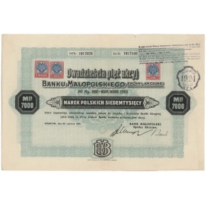 Bank Małopolski 25x 280 mkp 30.06.1923