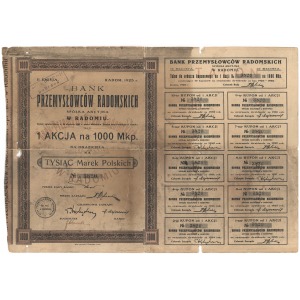 Bank Przemysłowców Radomskich, Em.2, 1.000 mkp 1923
