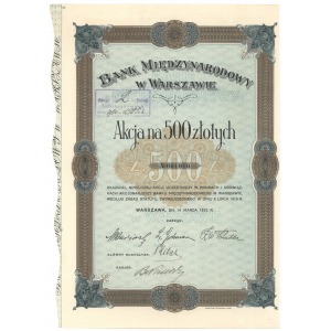 Bank Międzynarodowy w Warszawie 500 zł 1925