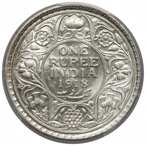 British India Rupee 1918
