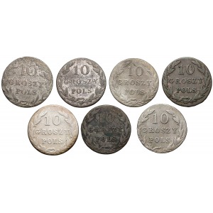 Zestaw 10 groszy 1816-1831 (7szt)