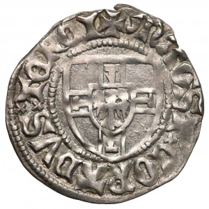 Konrad III von Jungingen (1393-1407) Szeląg Malbork z literą M; RZADKI