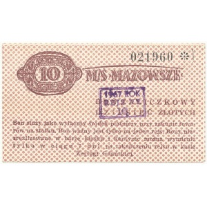  Bon na 10zł M/S MAZOWSZE - rejsu 16, rok 1967