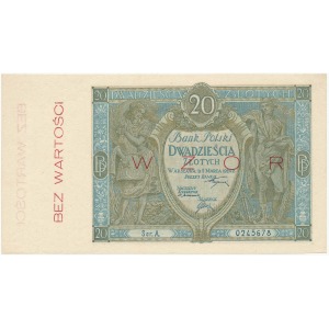 WZÓR 20 zlotych 1926 - Ser.A 0245678