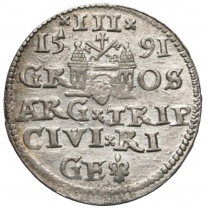 3 Grosze, Riga 1591