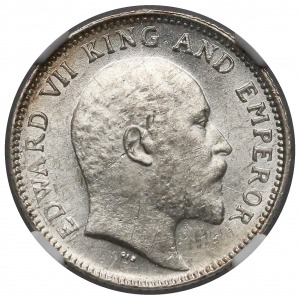 Indie brytyjskie 1/4 rupii 1907 (C)