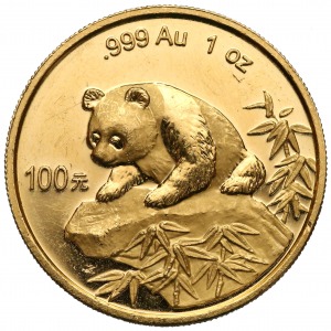 Chiny 100 yuanów 1999 = 1 oz Au.999 Panda