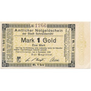 Piła (Schneidehmühl), 1 goldmarka 1923