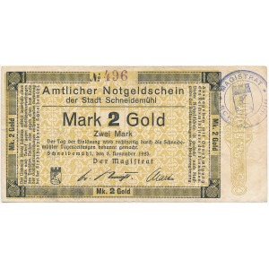 Piła (Schneidehmühl), 2 goldmarki 1923