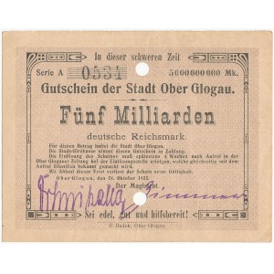 Głogówek (Ober Glogau), Magistrat 5 miliardów marek 1923 seria A