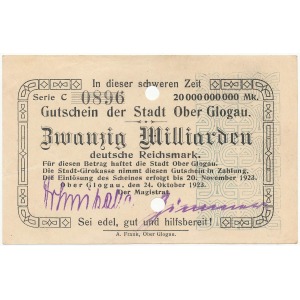 Głogówek (Ober Glogau), Magistrat 20 miliardów marek 1923 seria C