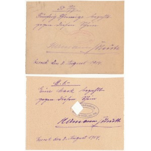 Czersk (Czersk) - 50 fenigów i 1 marka 1914 