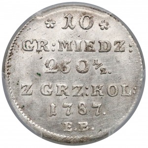 10 groszy 1787 EB piękne