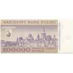 NISKI NUMER 0000013 banknotu 200.000 zł 1989 - R