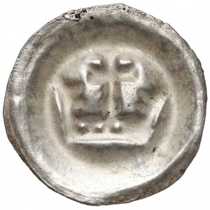 Brakteat - Korona z krzyżem u góry (1287-1298)