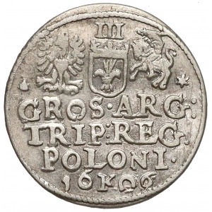 Trojak Kraków 1606 Lewart na Aw.