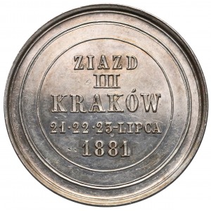 Polscy Przyrodnicy i Lekarze, III Zjazd Kraków 1881 (srebro)