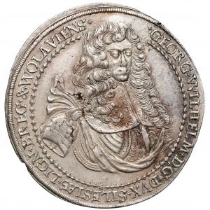 Jerzy Wilhelm, Brzeg, 1-1/4 talara 1675 - bardzo ładny