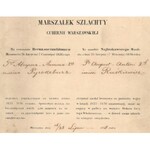 Dokument nadania medalu za wojnę rosyjsko-turecką 1853-1856