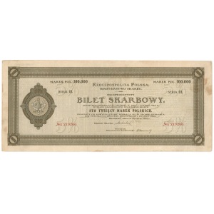 Bilet Skarbowy Serja III 100.000 mkp 1922