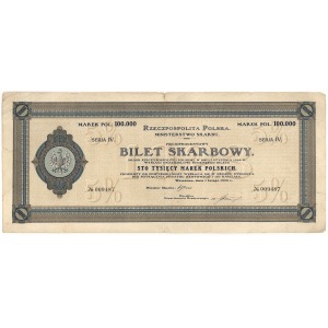 Bilet Skarbowy Serja III 100.000 mkp 1922