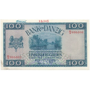 WZÓR NAKŁADOWY 100 guldenów 1931 D/A 300,001-400,000