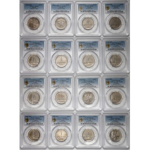 Zestaw 10 złotych 1966 MAŁA Kolumna w PCGS (16szt)