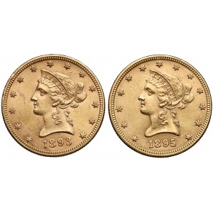 USA 10 dolarów 1893 i 1895 (2szt)