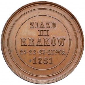 Polscy Przyrodnicy i Lekarze, III Zjazd Kraków 1881 (brąz)