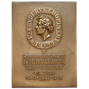 1949r. PLAKIETA IV Międzynarodowy Konkurs im. Fryderyka Chopina