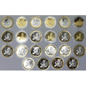 SILVER 440g Ag.999 / Medals EUROPE (22 pieces)
