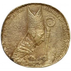 1968r. Duży medal lany, Ksiądz Arcybiskup Antoni Baraniak / Poznań