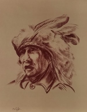 Bolesław CYBIS (1895-1957), Teka Folio One of American Indian Drawings, 1970