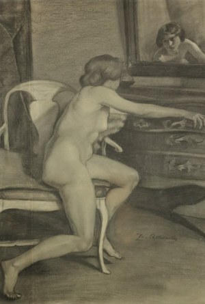 Zofia ATTESLANDER (1874-1928), Akt kobiety przed lustrem, 1910