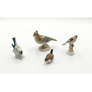 Ptaszki porcelanowe,4 sztuki