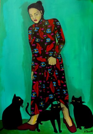 Agata Burnat (ur. 1998), 3 cats, 2020