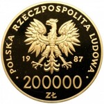 Jan Paweł II 200.000 złotych 1987 = 12 uncji Au.999 PIĘKNY i RZADKI