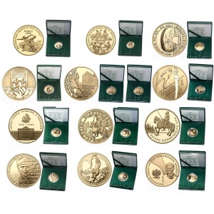 Kolekcja 100 i 200 złotych 2004-2008 NBP (13szt)