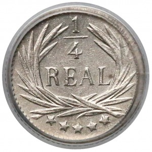 Guatemala, 1/4 real 1898 - PCGS AU58