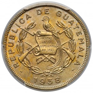 Gwatemala, 1 centavo 1938 - PCGS MS64