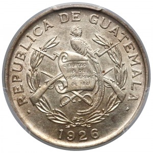 Gwatemala, 1/4 quetzal 1926 - PCGS AU55
