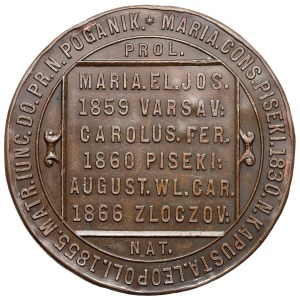 1885r. Galicja, Medalik pamiątkowy Karol Ritter von Wolfarth