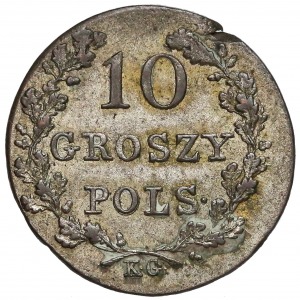 Powstanie Listopadowe, 10 groszy 1831 KG - łapy zgięte (R)