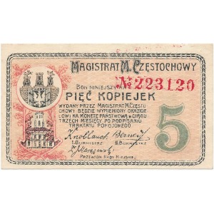 Częstochowa, Magistrat 5 kop. 1916