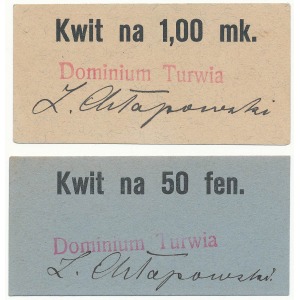 TURWIA Dominium, 50 fen. i 1 mk (1914) zestaw (2szt)