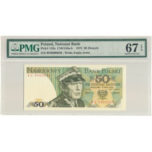 50 złotych 1975 - BD - PMG 67 EPQ