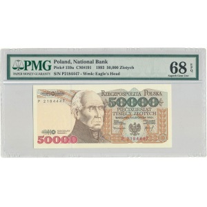 50.000 złotych 1993 - P - PMG 68 EPQ
