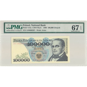 100.000 złotych 1990 - AS 0000207 - PMG 67 EPQ