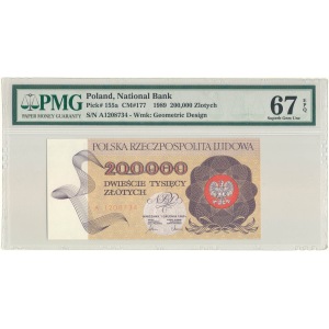 200.000 złotych 1989 - A - PMG 67 EPQ